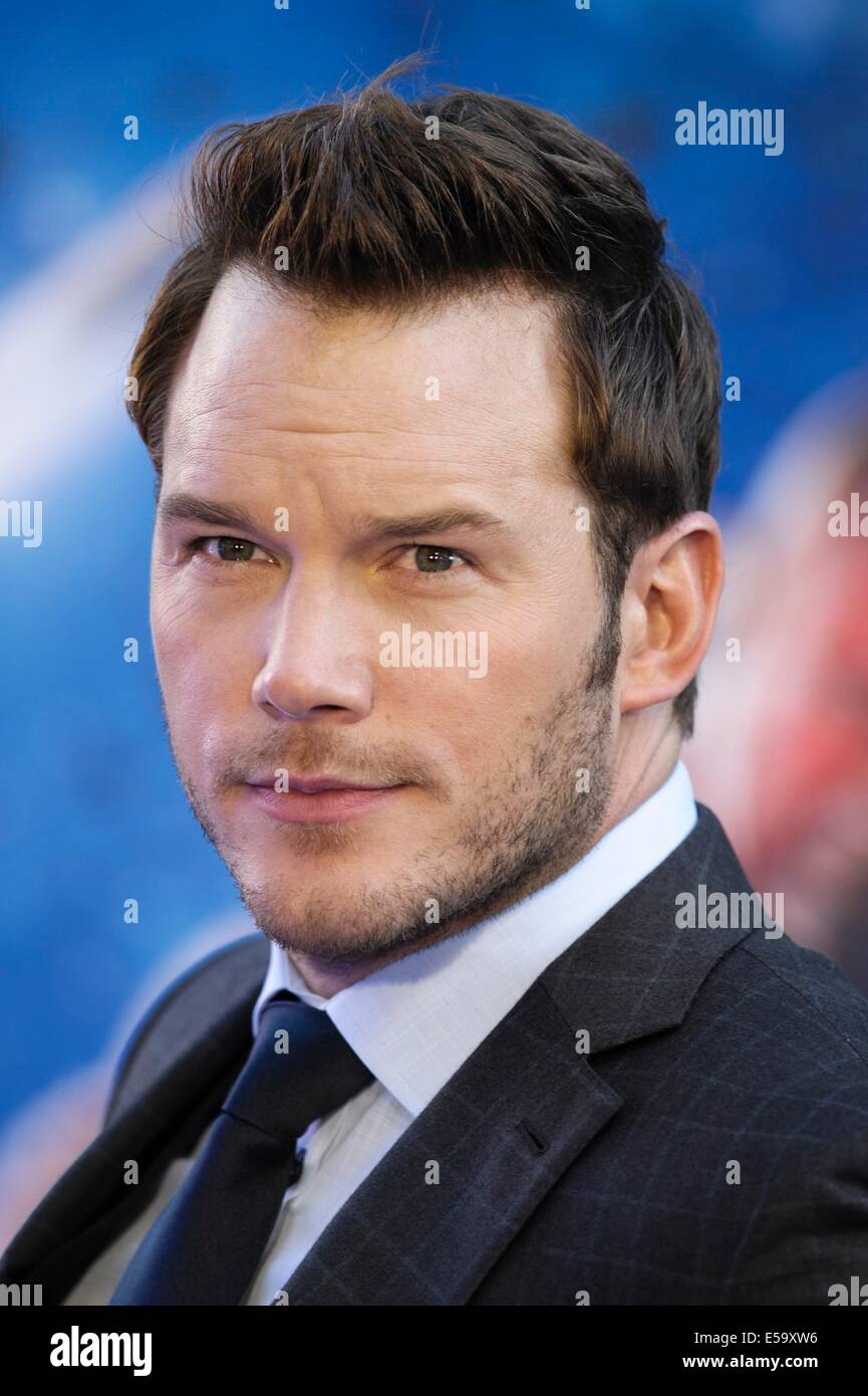 Actor Chris Pratt attends the European Premiere of Guardians of the Galaxy on 24/07/2014 at Empire Leicester Square, London. Persons pictured: Chris Pratt. Picture by Julie Edwards Stock Photo