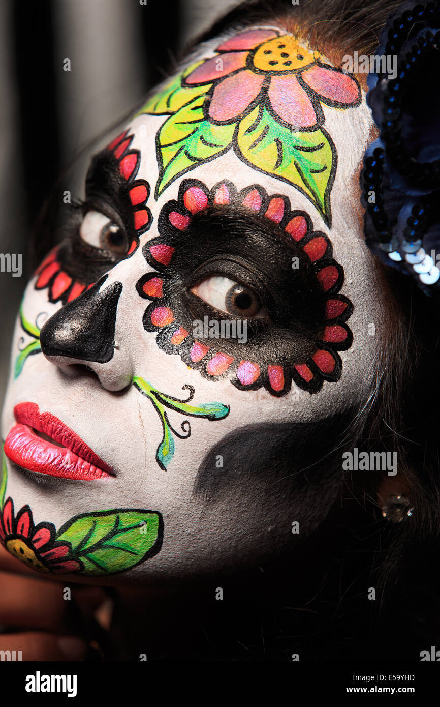 Copy of Sugar Skull Face paint girl, Day of the Dead (Día de los Muert –  velvetify