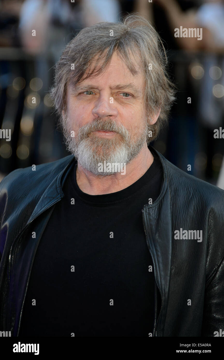 Mark Hamill arrives for the European Premiere of Guardians Of The Galaxy. Stock Photo