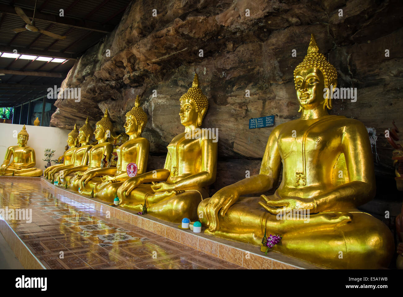 Buddha statue in the temple of Thailand Stock Photo - Alamy