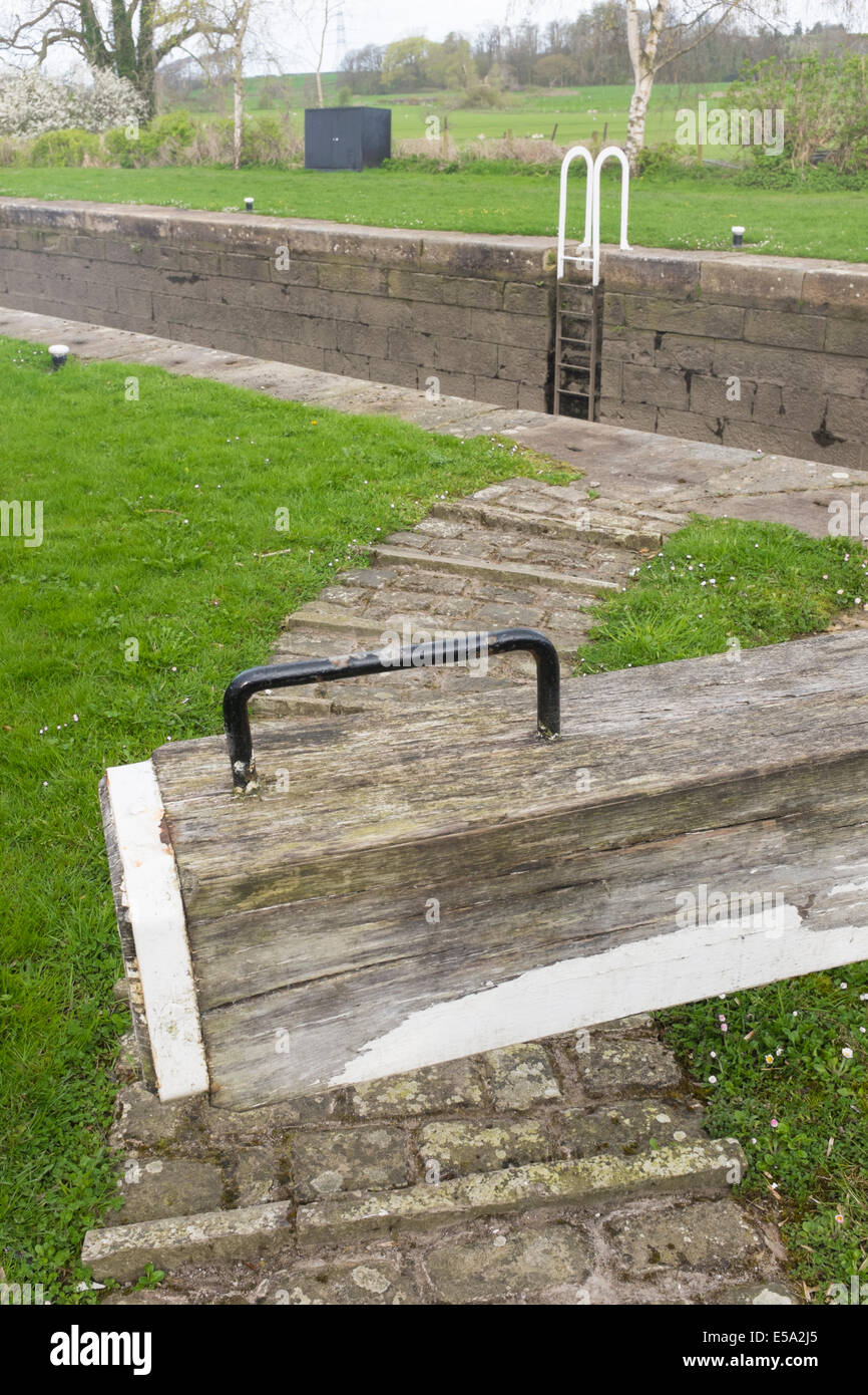 Top lock on Glasson branch of Lancaster Canal Stock Photo Alamy
