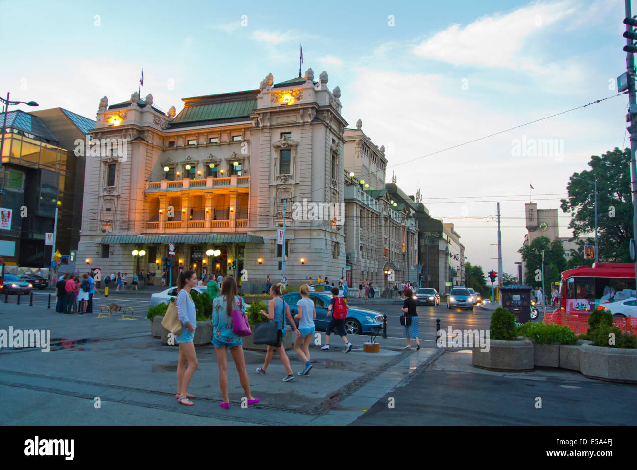 Trg Republike main square, central Belgrade, Serbia, Southeastern Europe Stock Photo