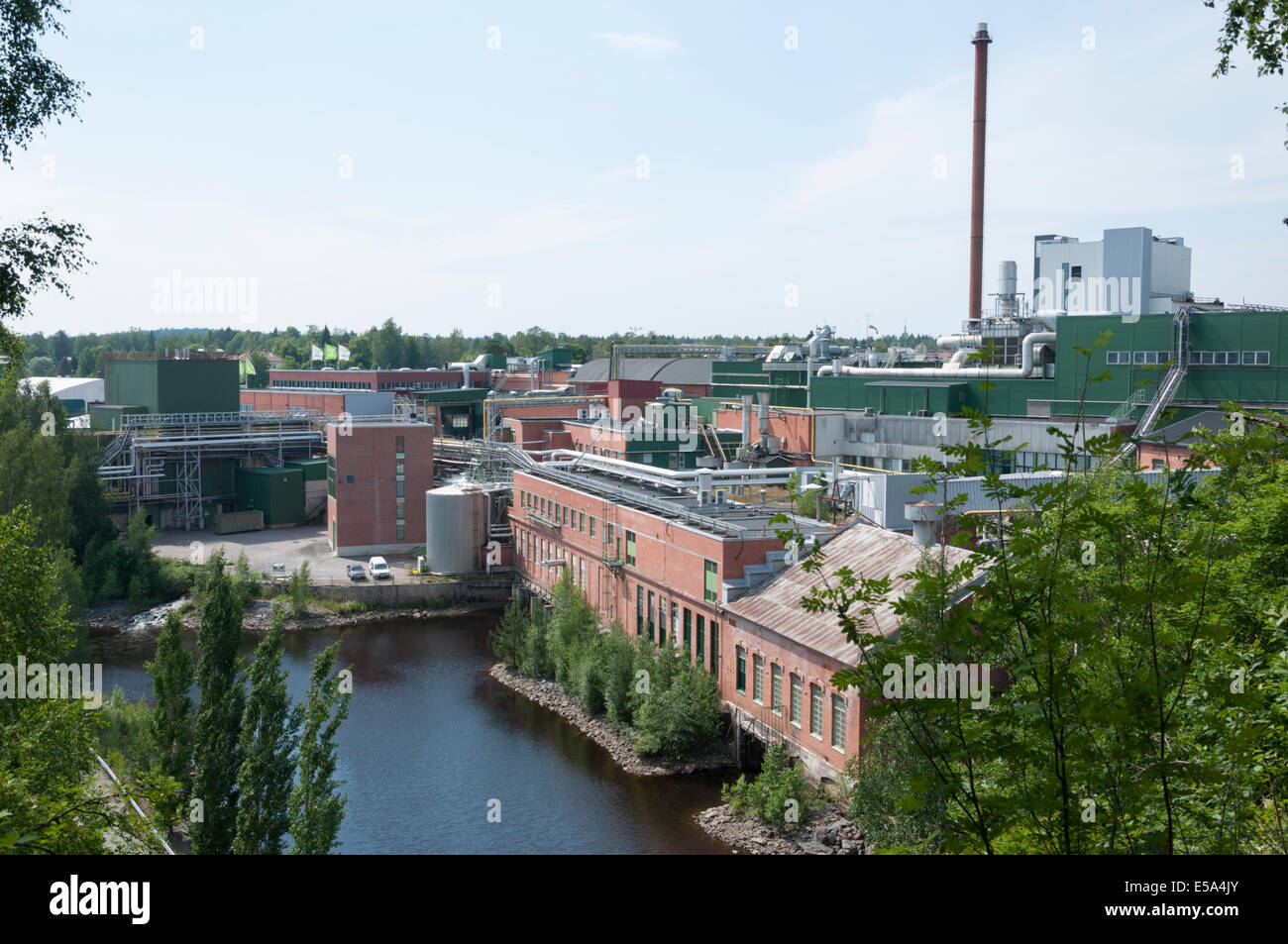 View of paper factory in Kyöskoski Finland Stock Photo Alamy