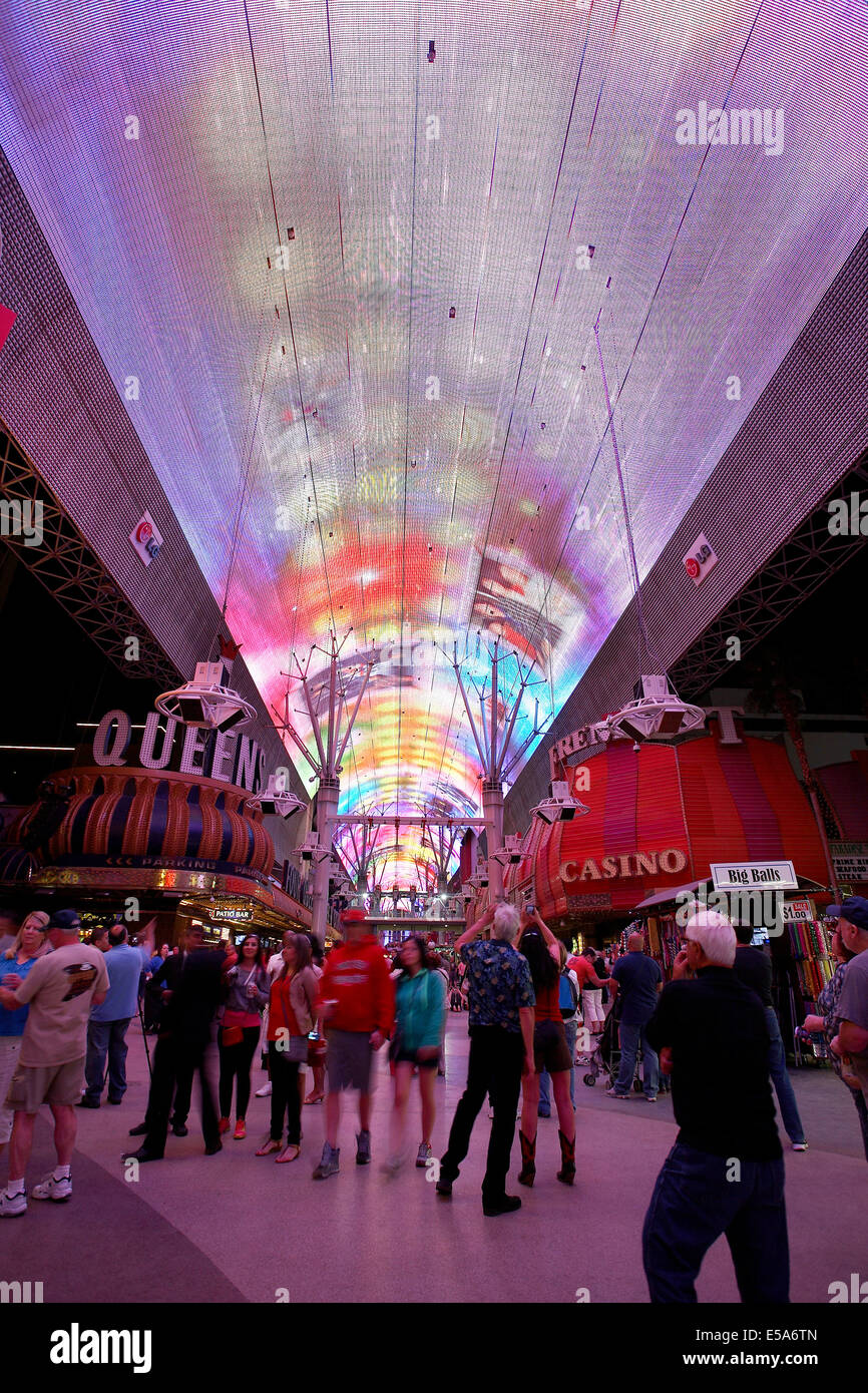 Overhead Light Show At The Old Strip Fremont Street Las