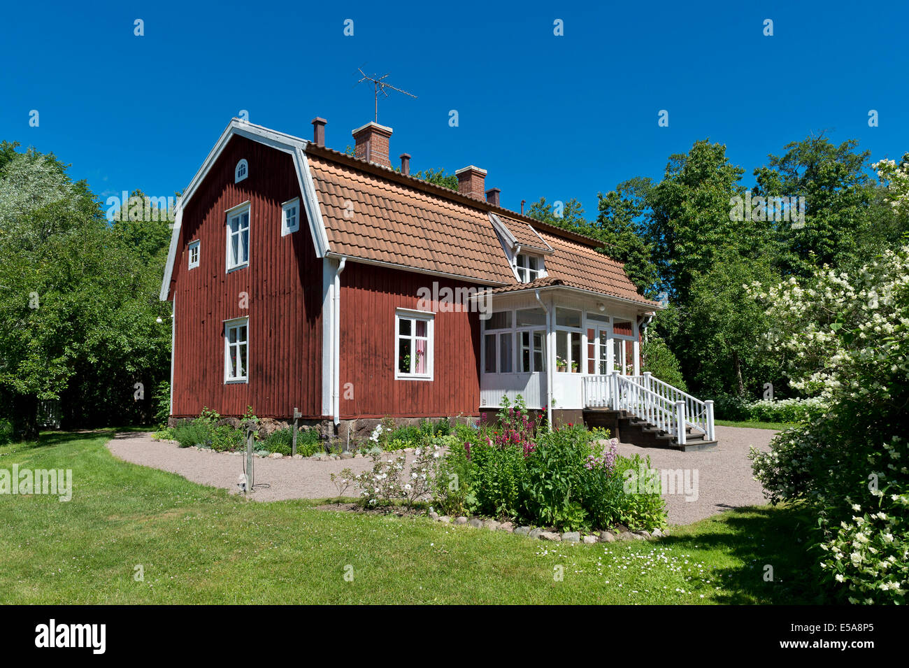 Birthplace of Astrid Lindgren, Näs, Astrid Lindgrens Näs cultural centre, Vimmerby, Smaland, Sweden Stock Photo