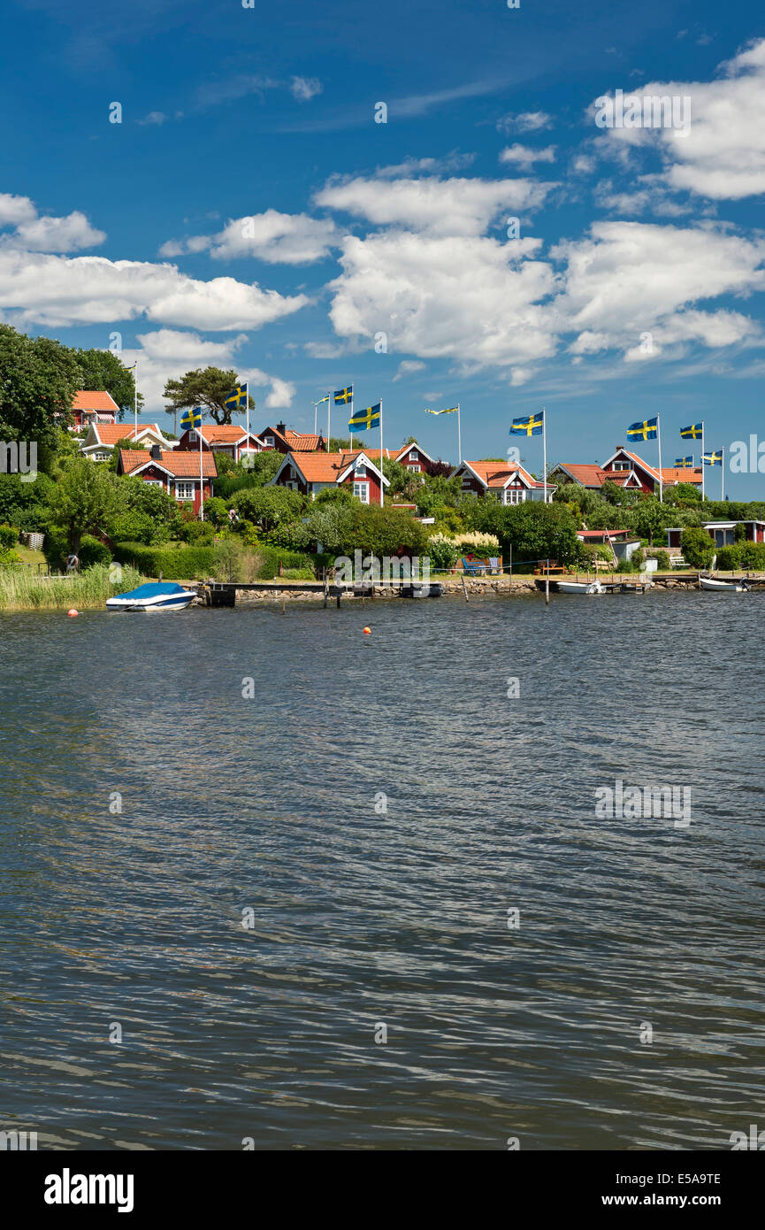 Brändaholms Kolonistugor allotments on Dragsö island, Saltö, Karlskrona, Götaland, Blekinge, Sweden Stock Photo