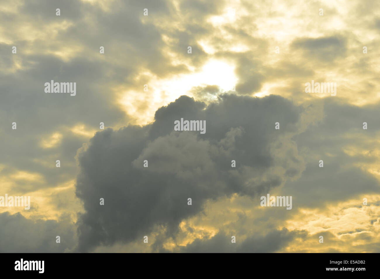 Cloud with sunset Stock Photo