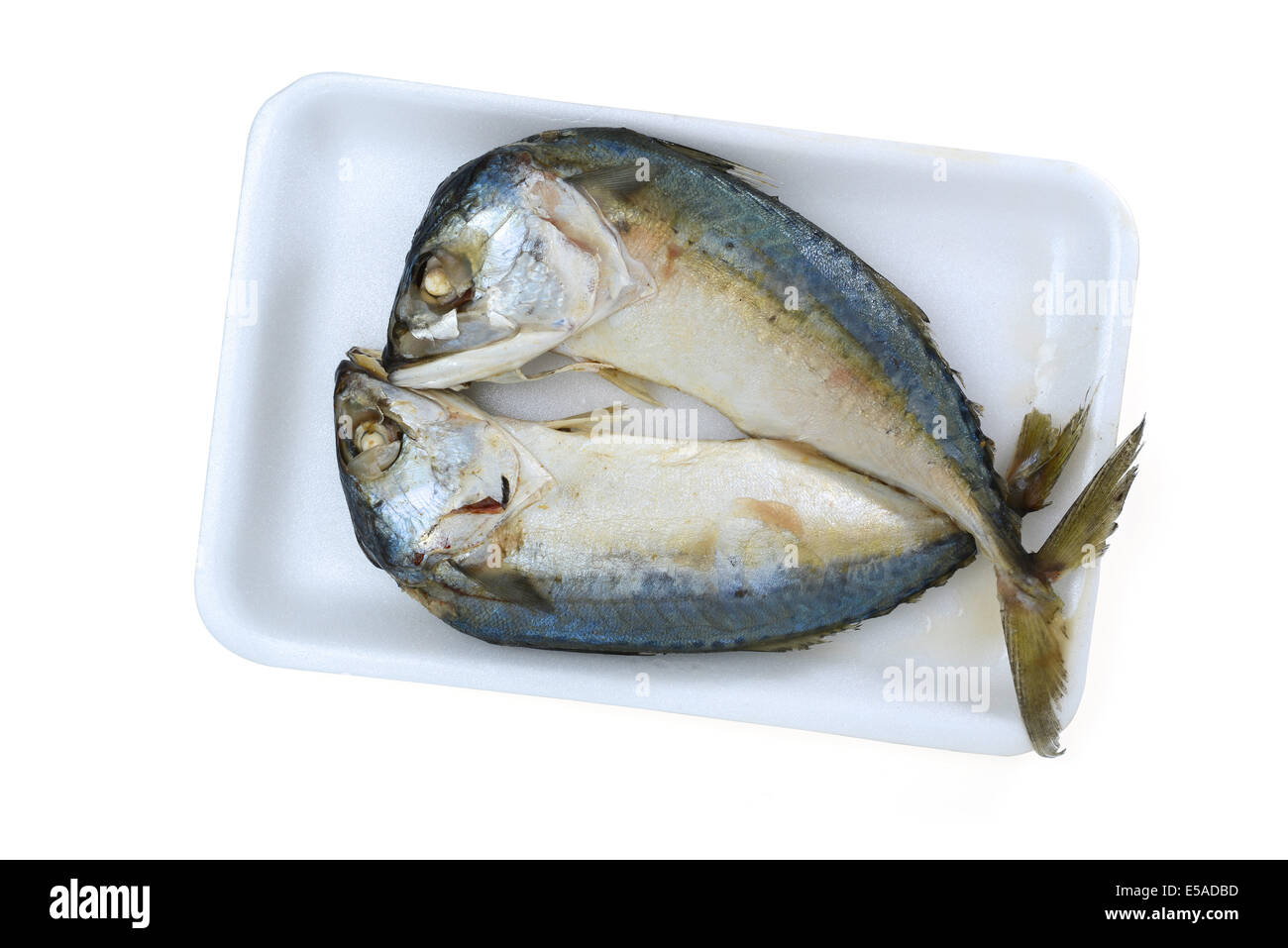 Dried mackerel with clipping path Stock Photo