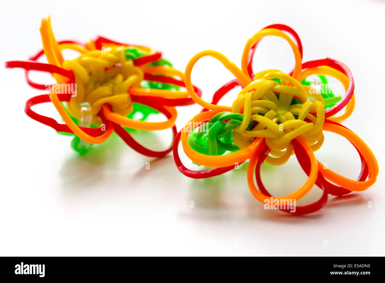 Rubber band flower ring Stock Photo