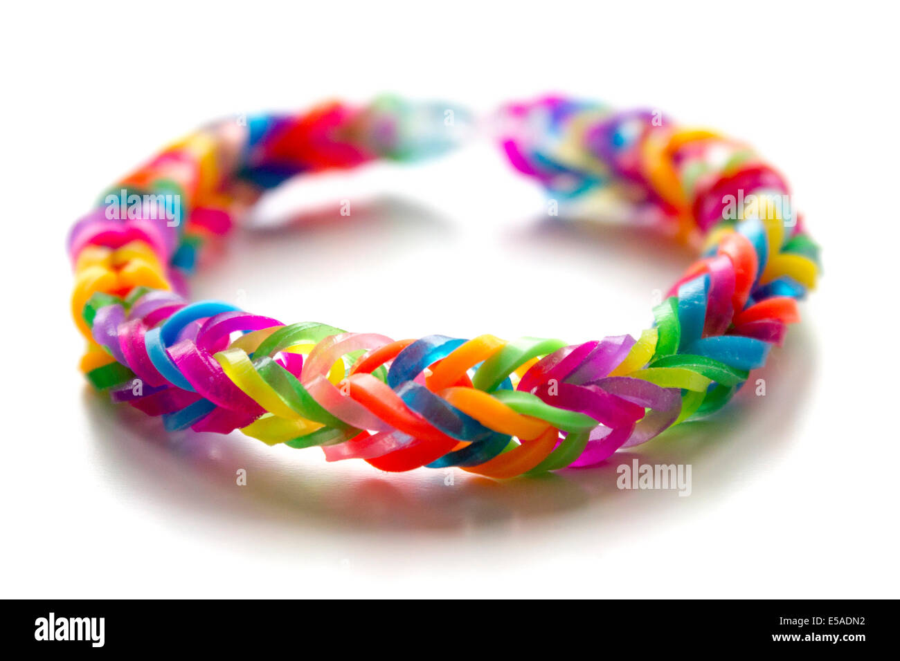 Rubber band bracelet in fish tail style Stock Photo - Alamy
