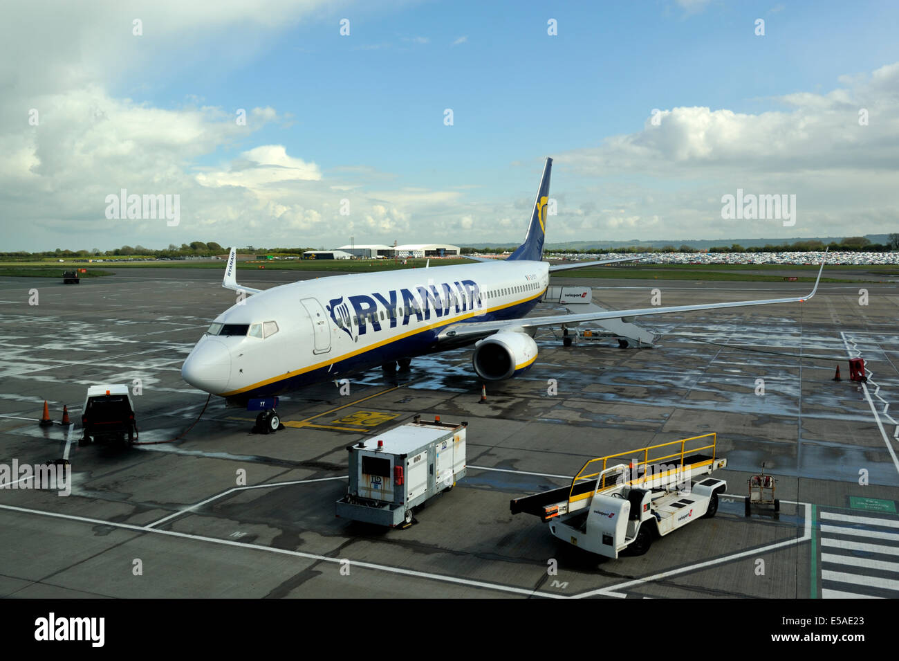 Ryanair plane on the runway at Bristol airport, UK Stock Photo Alamy