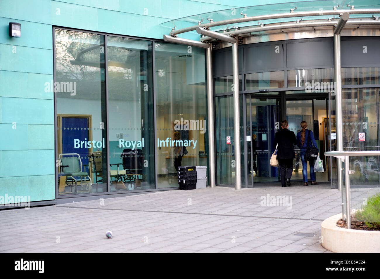 New entrance (in early 2014) to Bristol Royal Infirmary hospital, UK Stock Photo