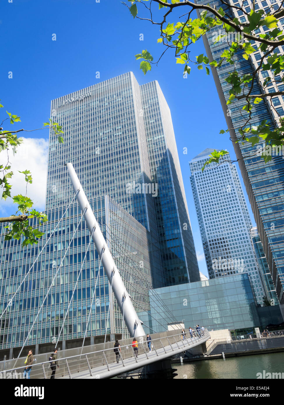 Financial District Canary Wharf Office Buildings London England Stock ...