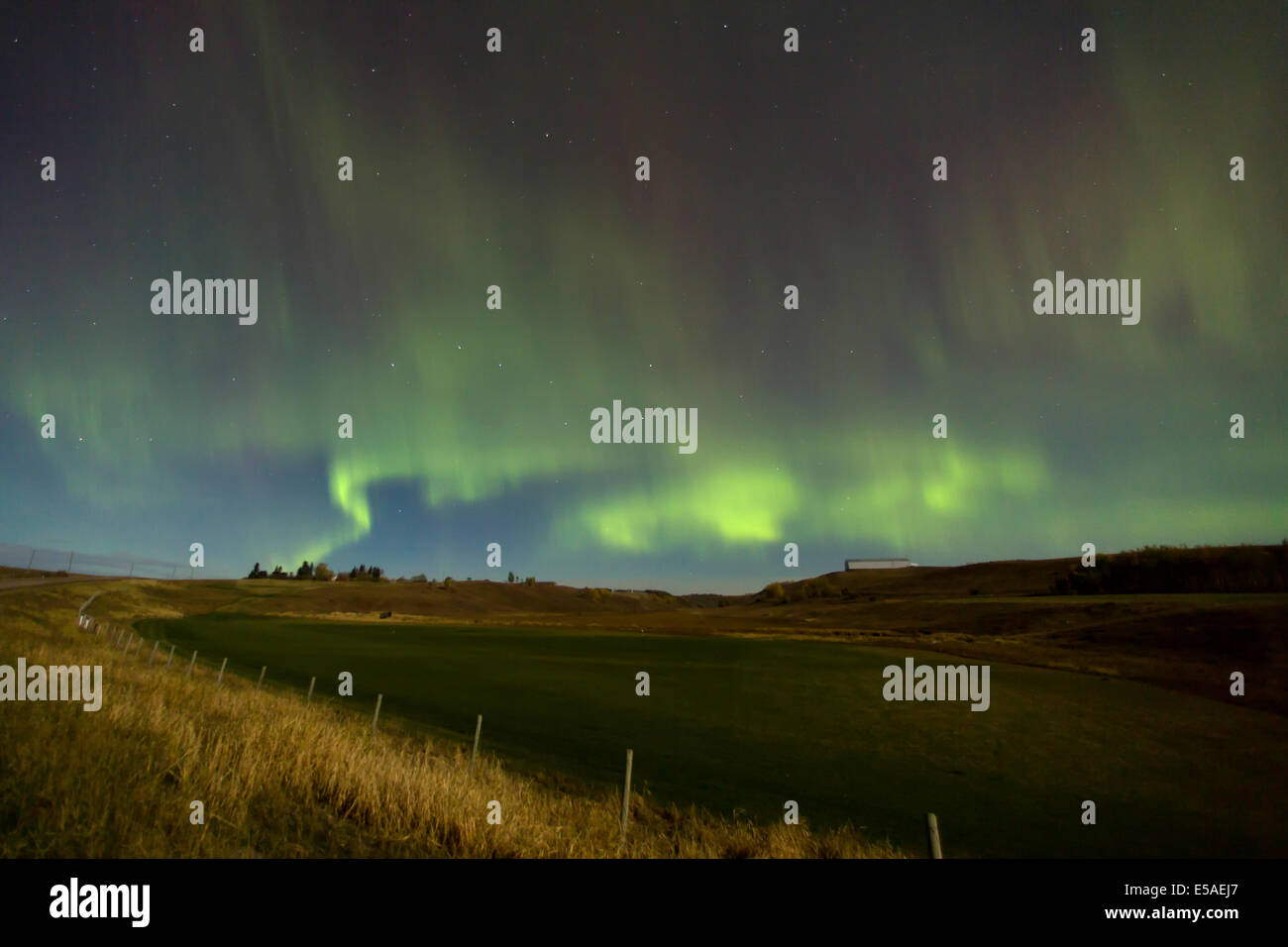 Aurora Borealis west of Crossfield, Alberta, Canada Stock Photo Alamy