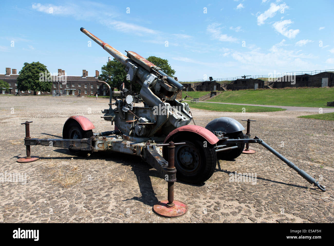 Artillery Gun On The Parade Ground At Tilbury Fort Essex England Uk