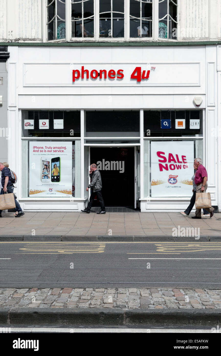 Phones 4u store on Princes Street, Edinburgh Stock Photo