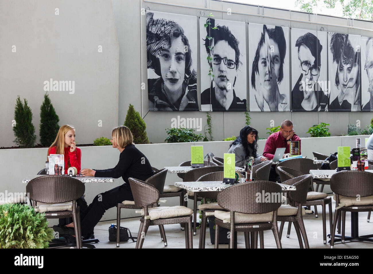 Cafeteria of the students theatre divadlo na orli. Brno Stock Photo