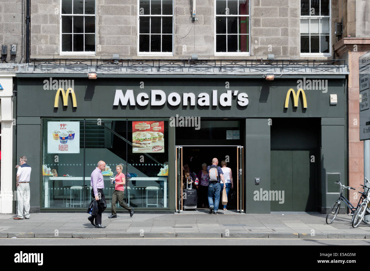 McDonald's on Princes Street Edinburgh Stock Photo