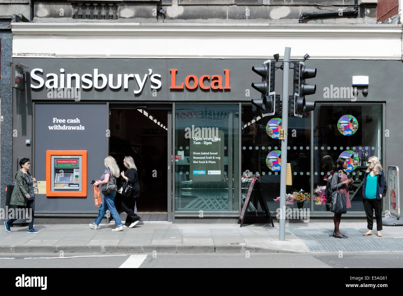 Sainsbury's Local store in Shandwick Place, Edinburgh, Scotland Stock Photo