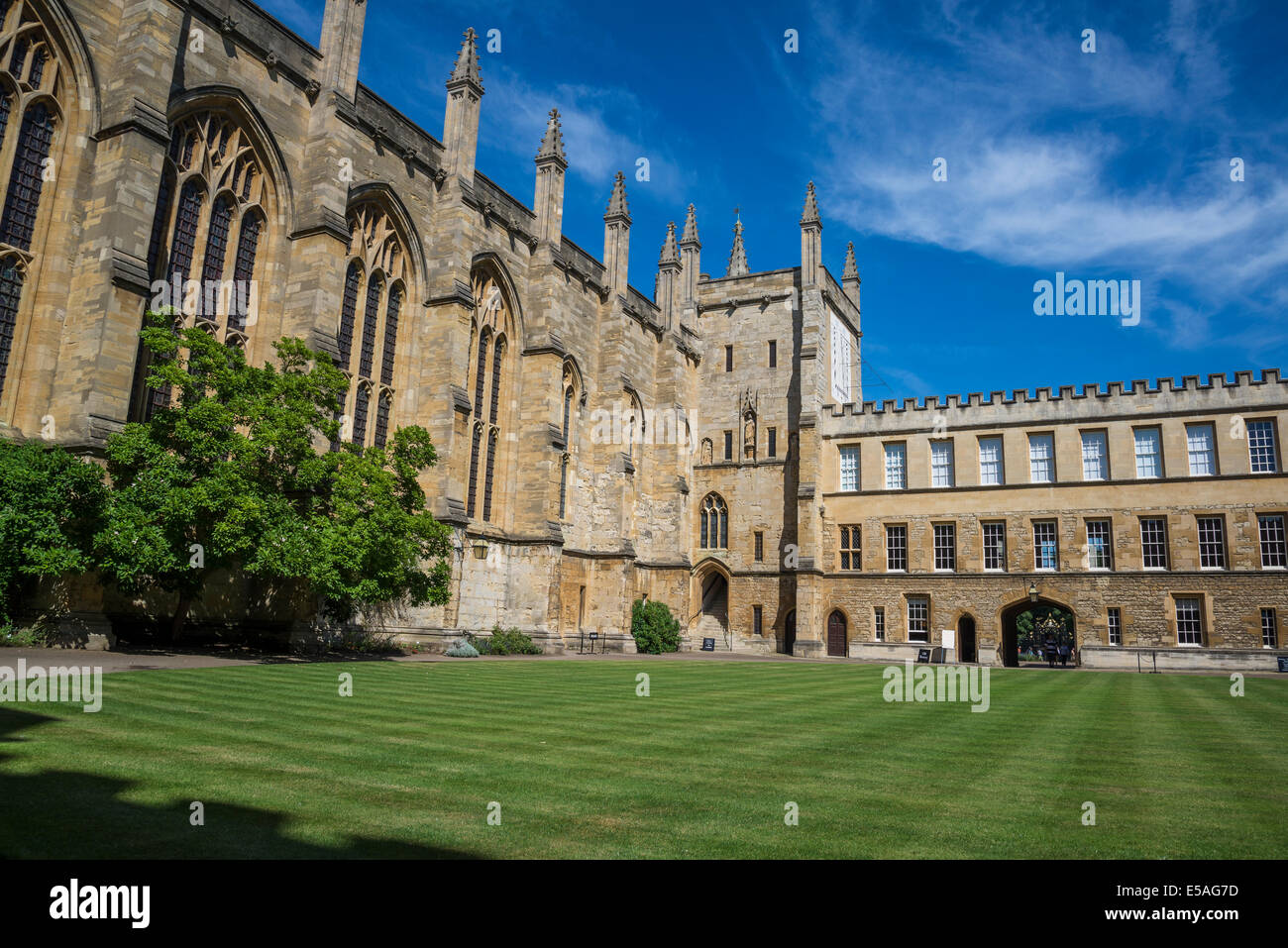 New College front quadrangle, Oxford, England, UK Stock Photo