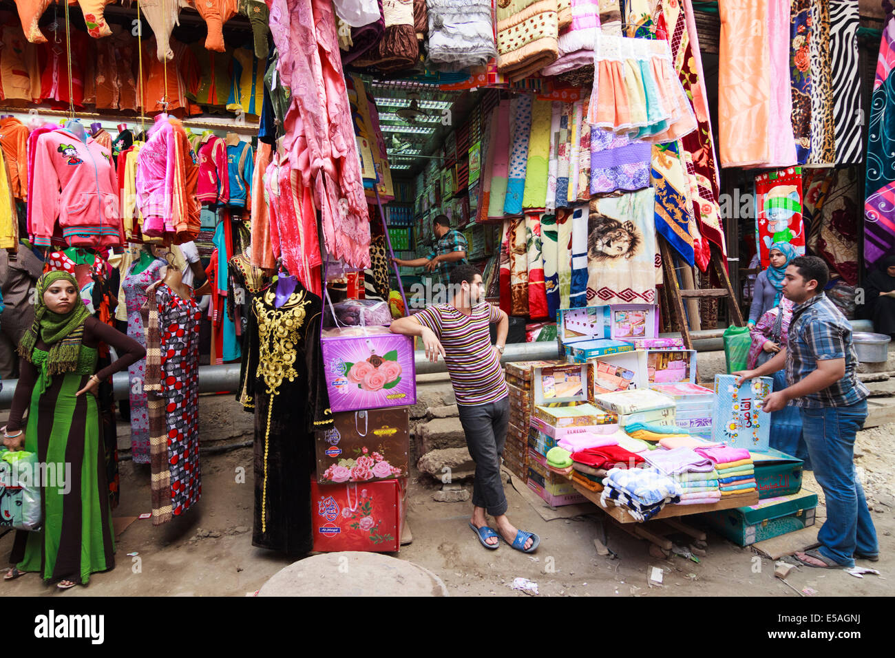 Bazaar scene Islamic Cairo, Egypt Stock Photo