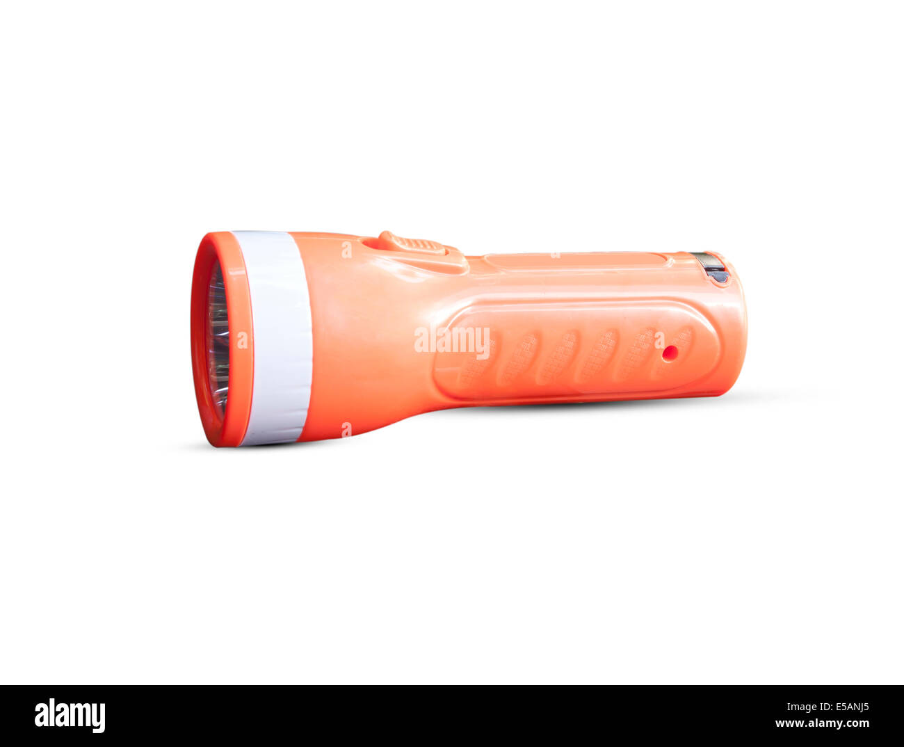 Torch Red Orange isolated on a white background. Stock Photo