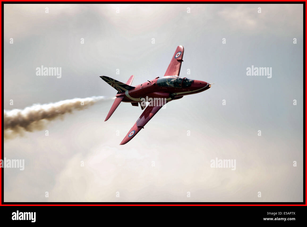 This picture is of the Royal Air Force display team The Red Arrows Stock Photo