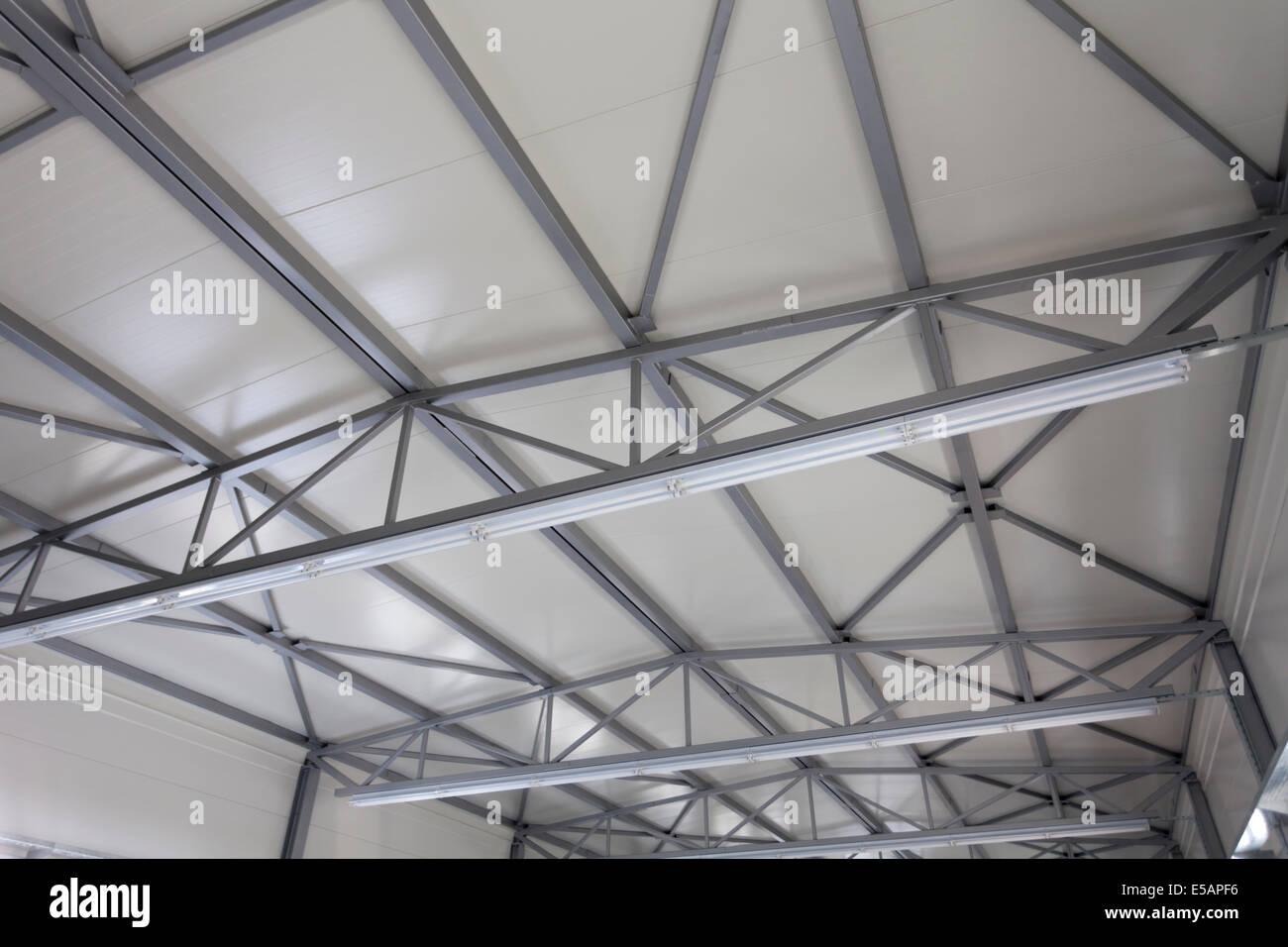 roof steel construction indoor Stock Photo