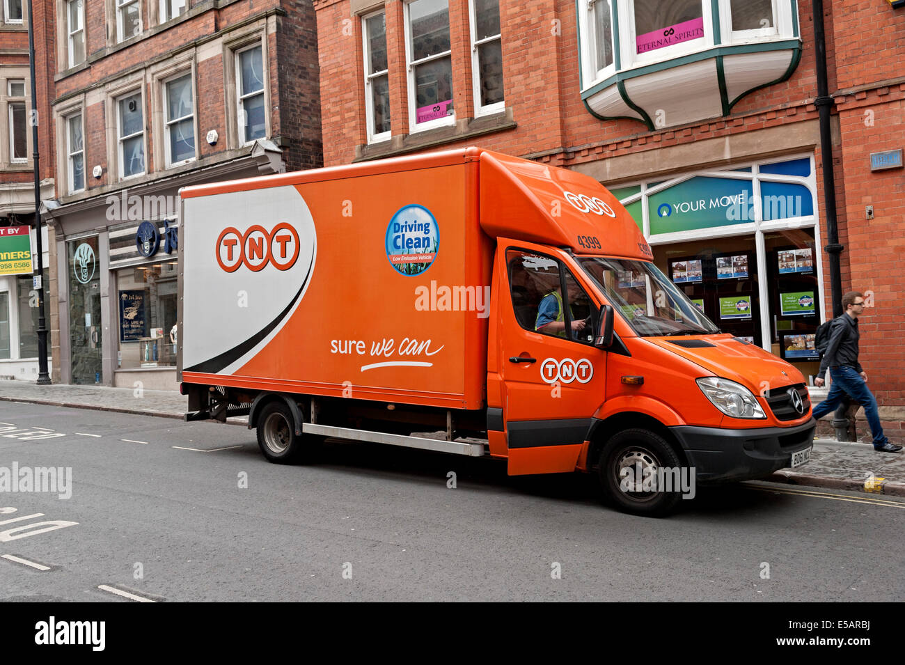 tnt distribution van parked in Nottingham in the morning Stock Photo - Alamy