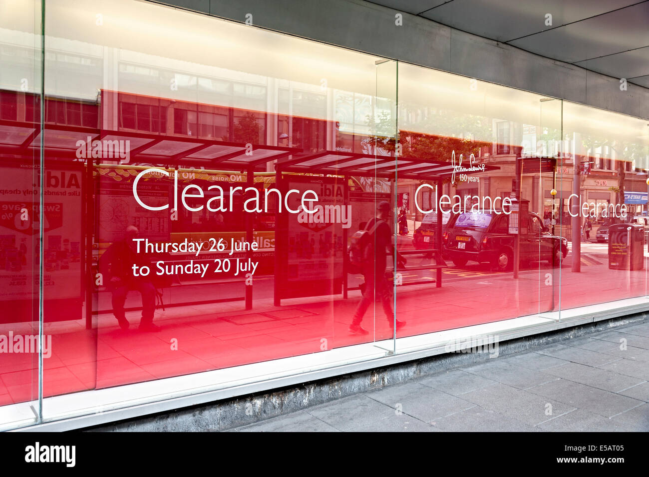 John lewis department store clearance sale sign nottingham Stock Photo: 72153093 - Alamy