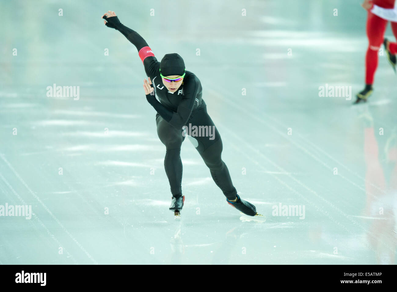 Sugar Todd (USA) competing in Women's 1000m Speed Skating at the