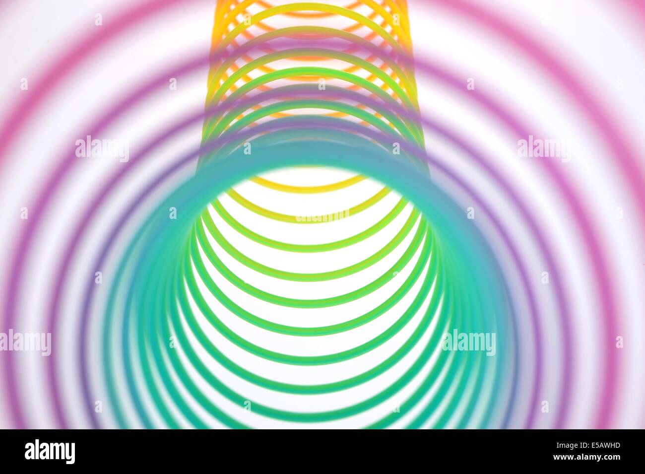 A close up shot of a slinky toy Stock Photo