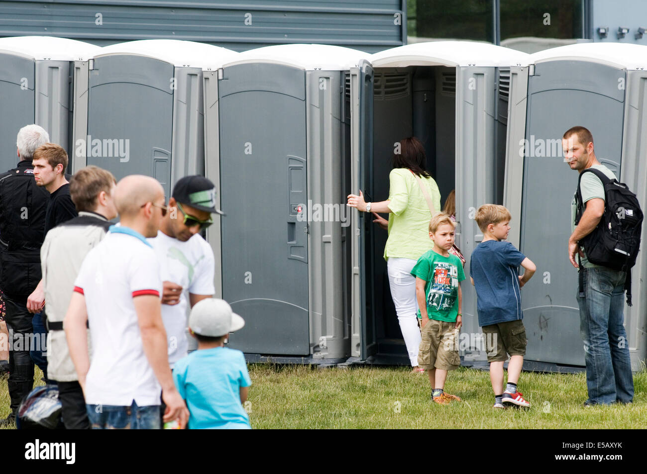loo toilet toilets event events outdoor sanitation Stock Photo Alamy