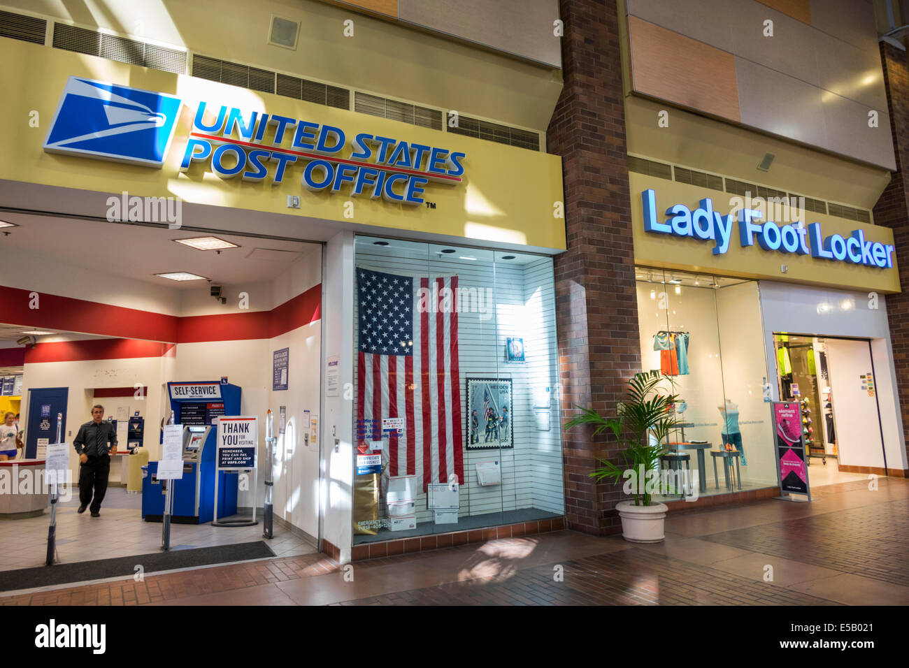 Los Angeles California,Downtown,Macy's Plaza,urban,shopping shopper shoppers shop shops market markets marketplace buying selling,retail store stores Stock Photo