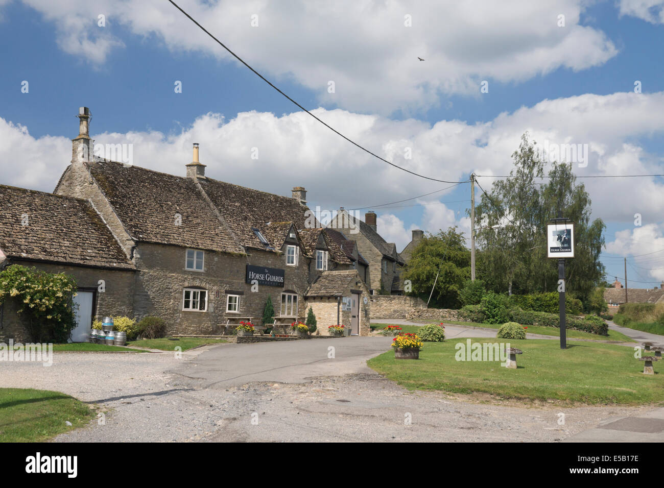 The Horse Guards Pub at Brokenborough, near Malmesbury Wiltshire England UK. A typical cotswolds country Pub Stock Photo