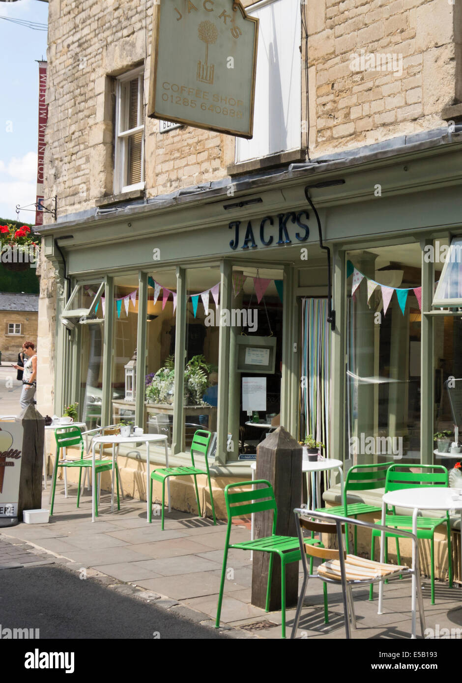 Cirencester, a country town in the Cotswolds Gloucestershire England UK  Jacks Cafe Stock Photo