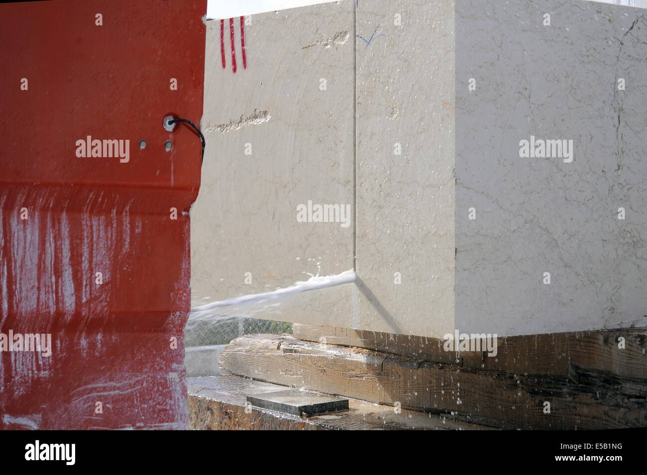 industry for processing of marble slabs in Botticino (Brescia, Italy