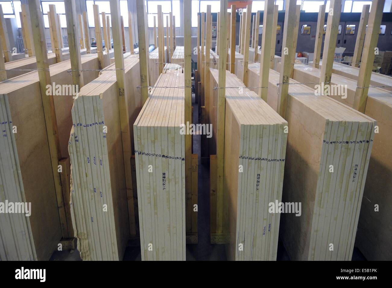 industry for processing of marble slabs in Botticino (Brescia, Italy