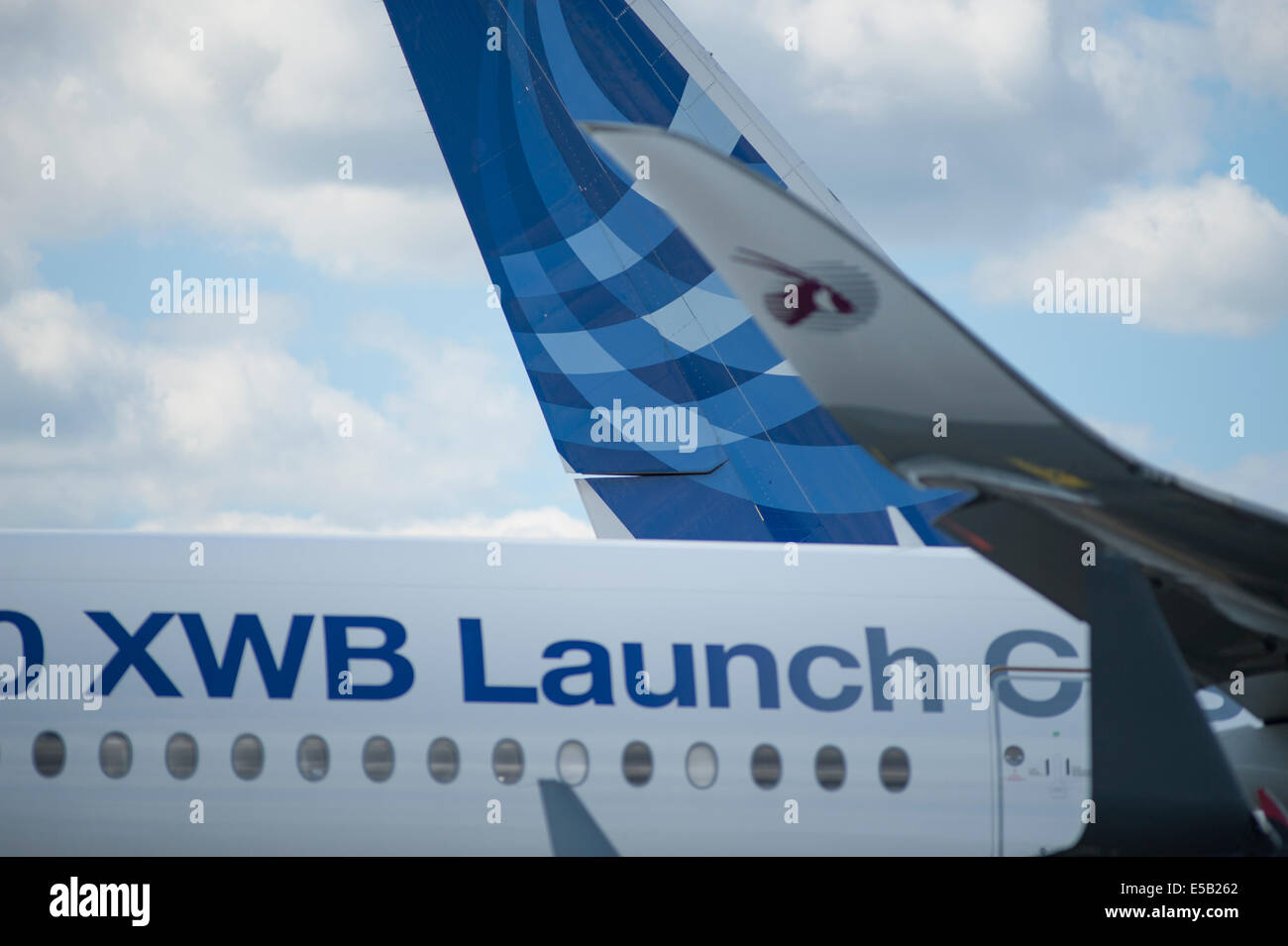 Airbus A350 XWB at the Farnborough International Airshow 2014 Stock Photo