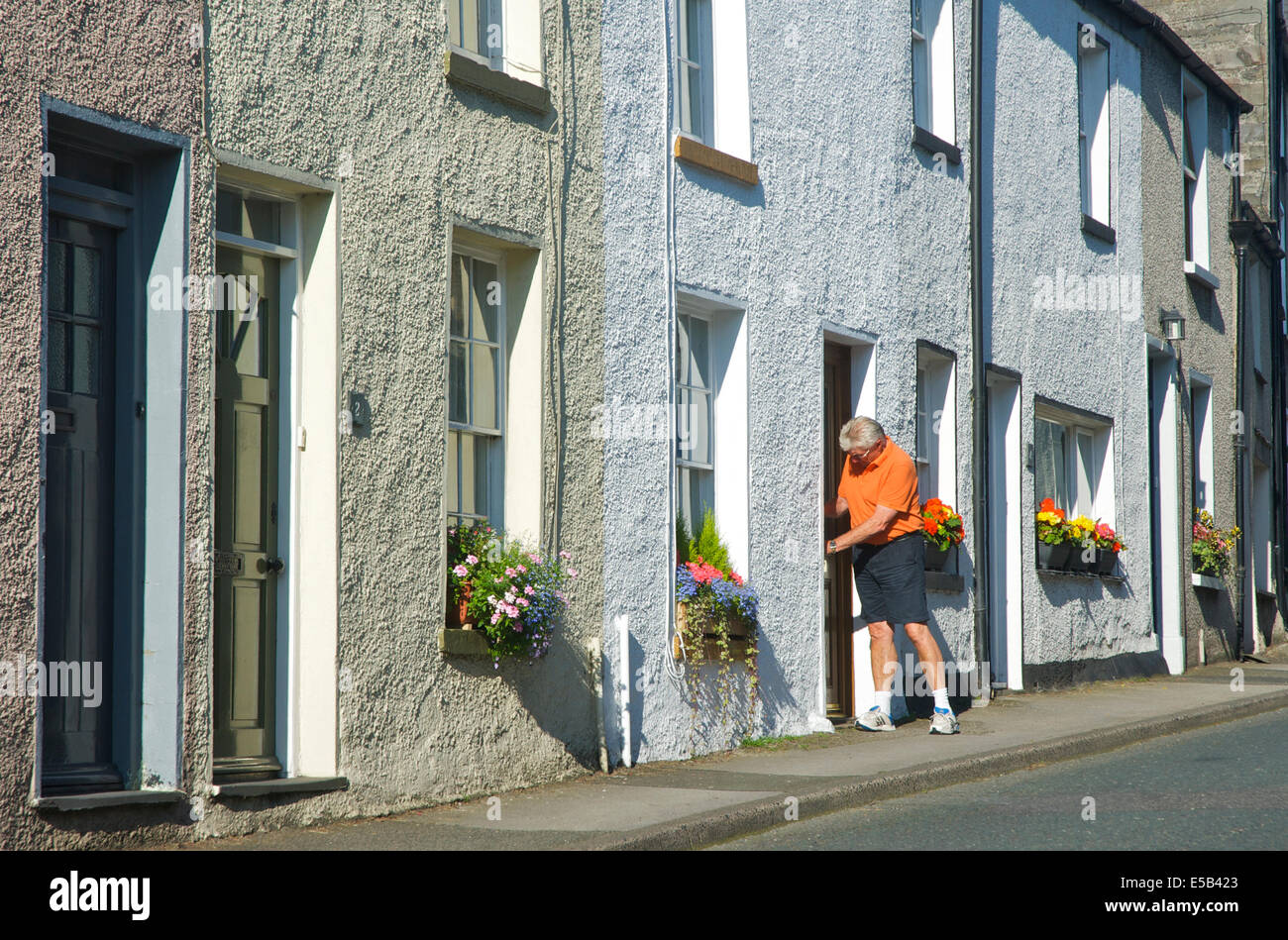 Street of terraced houses in BroughtoninFurness, South Lakeland