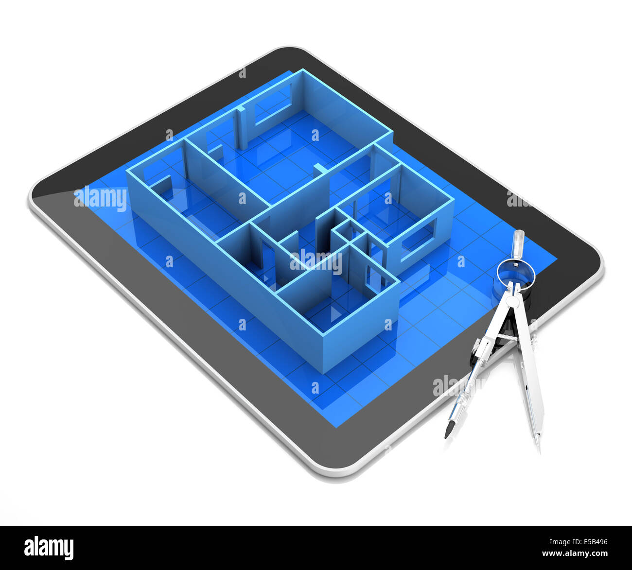 Digital Tablet and Housing Project Stock Photo Alamy