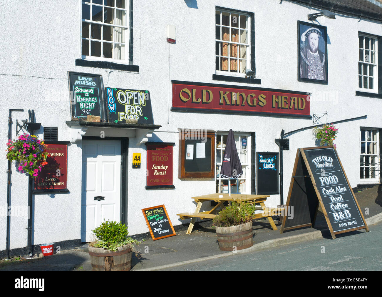 The Old Kings Head pub in Broughton, South Lakeland, Cumbria, England UK Stock Photo Alamy