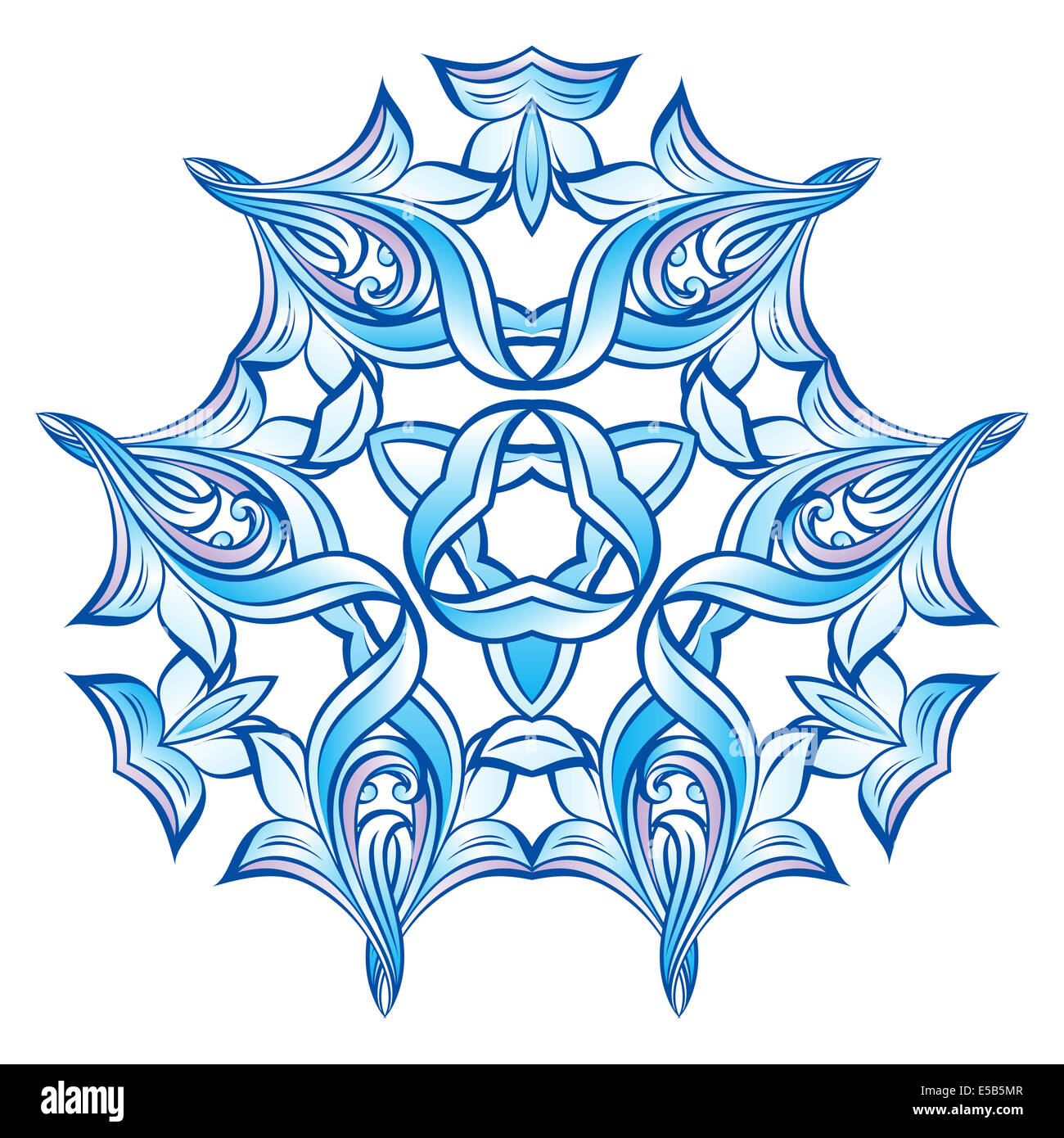 Abstract illustration of blue snowflake on a white background -xsmas ...