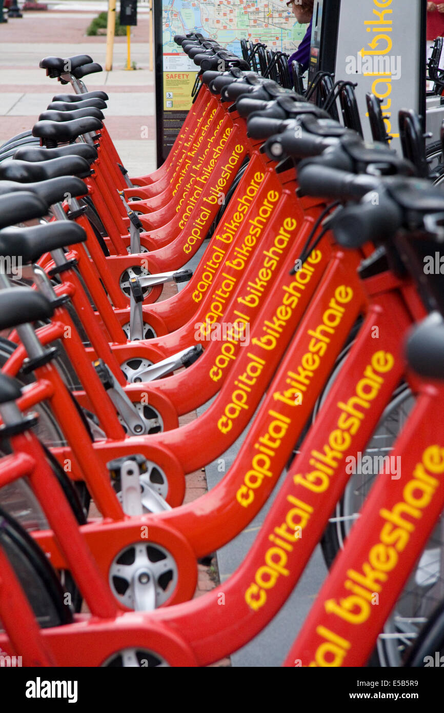 Bikes for hire, Washington DC Stock Photo - Alamy