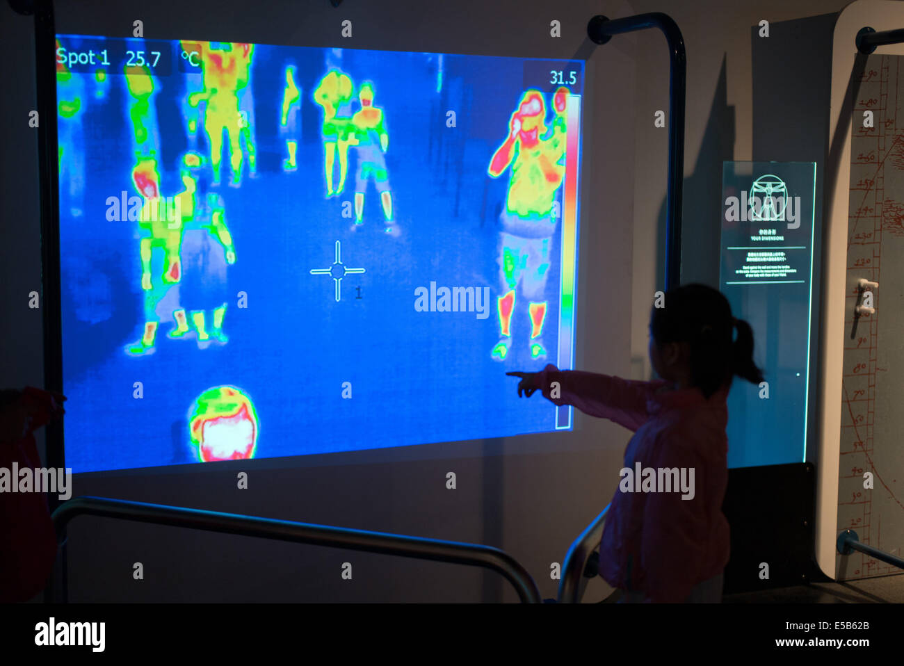 A thermal imaging exhibit at the Body and Senses exhibition in the Hong