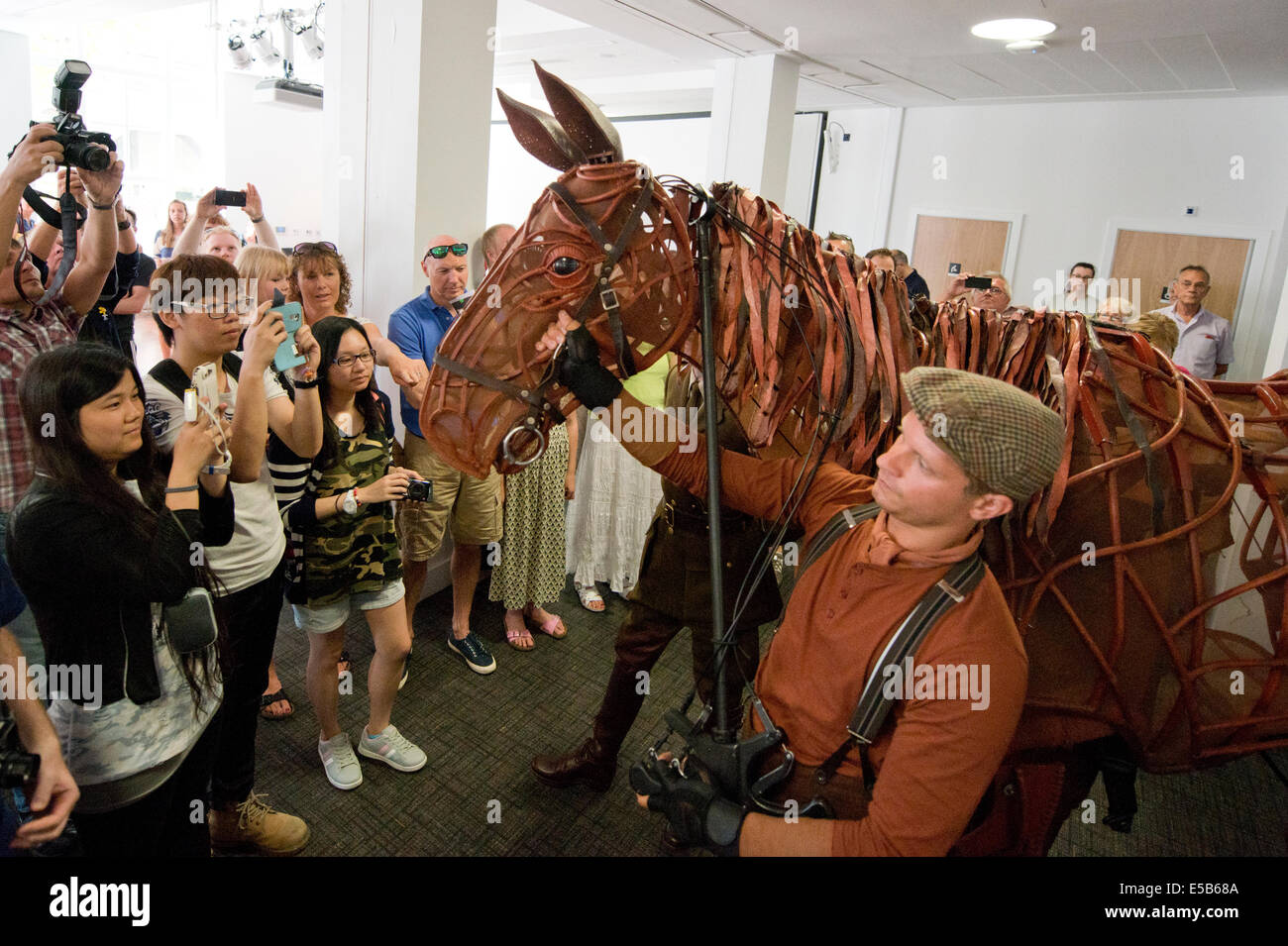 MANCHESTER, UK. 26th July, 2014. Joey, the puppet from the play 'War ...