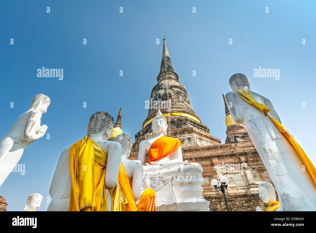 Wat Phra Chao Phya-thai, populary known as Wat Yai Chai Mongkol, is situated to the SE of the city. This monastery was built by  Stock Photo