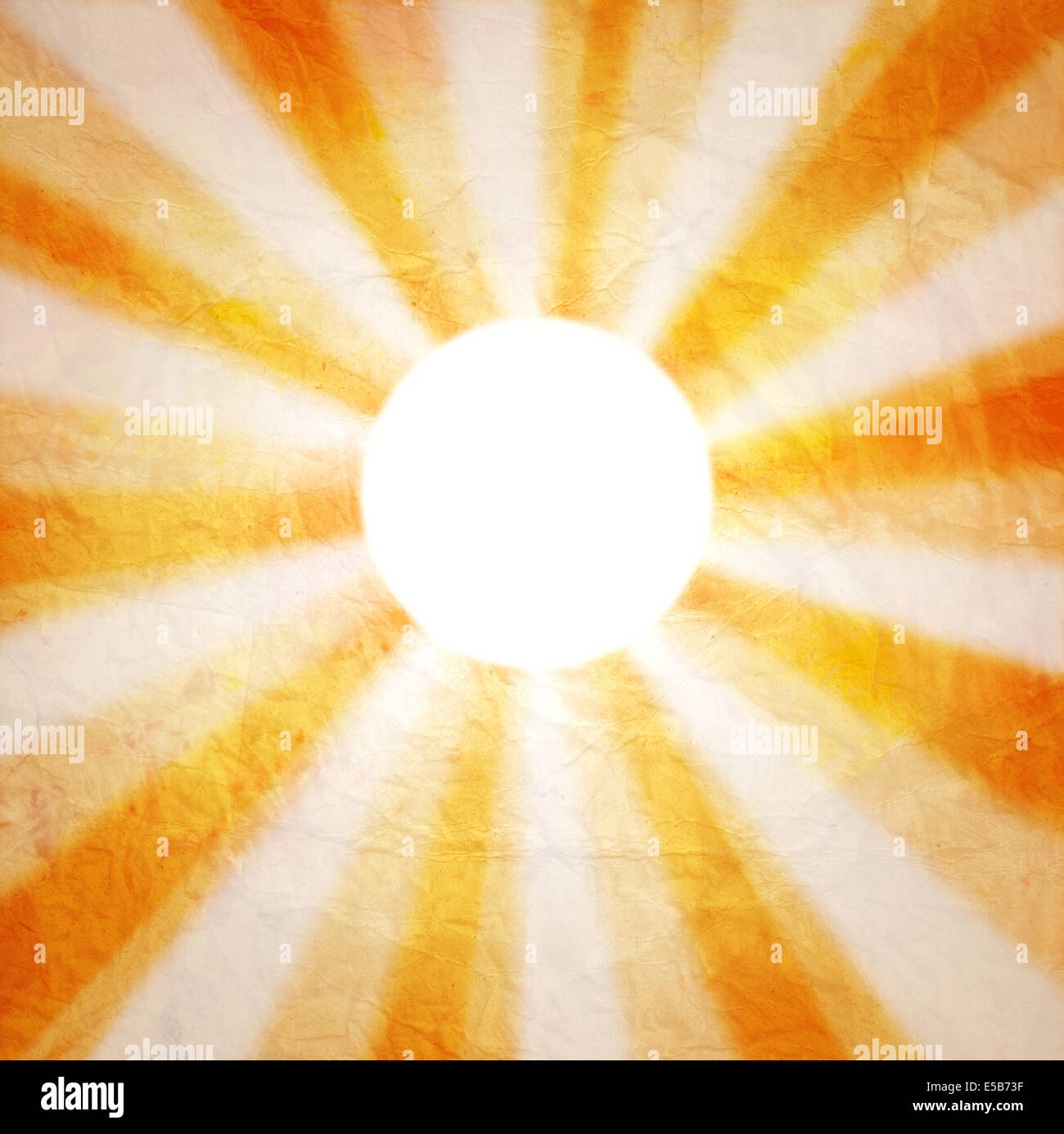 Distressed background with bright sun on a crumpled paper Stock Photo ...