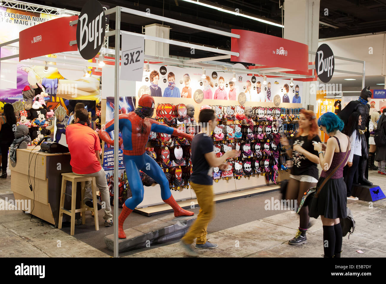 Buff store at Barcelona International Comic Fair on May 17, 2014 in Stock  Photo - Alamy
