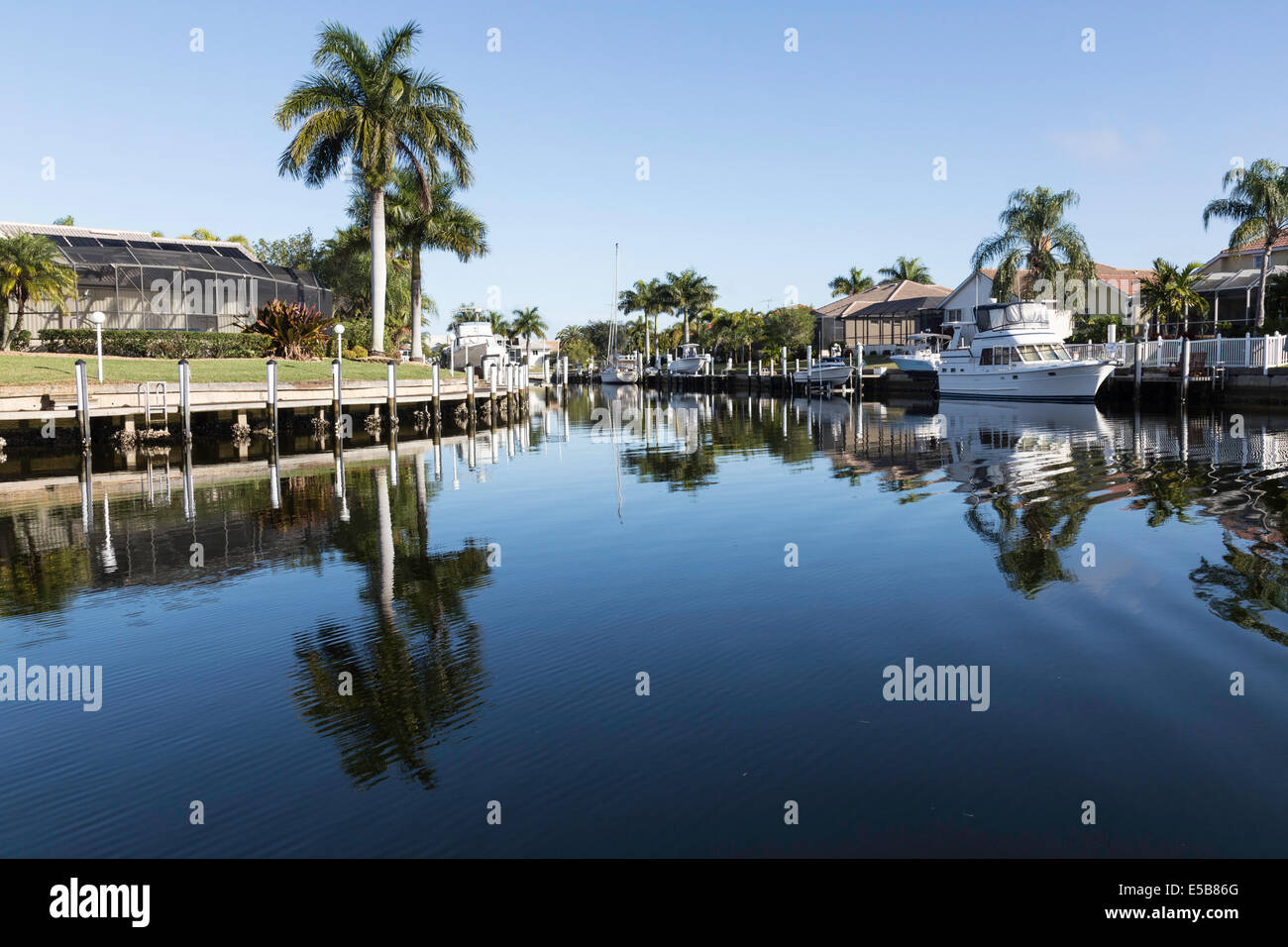 Residential Canal Front Homes, Punta Gorda, FL, USA Stock Photo Alamy